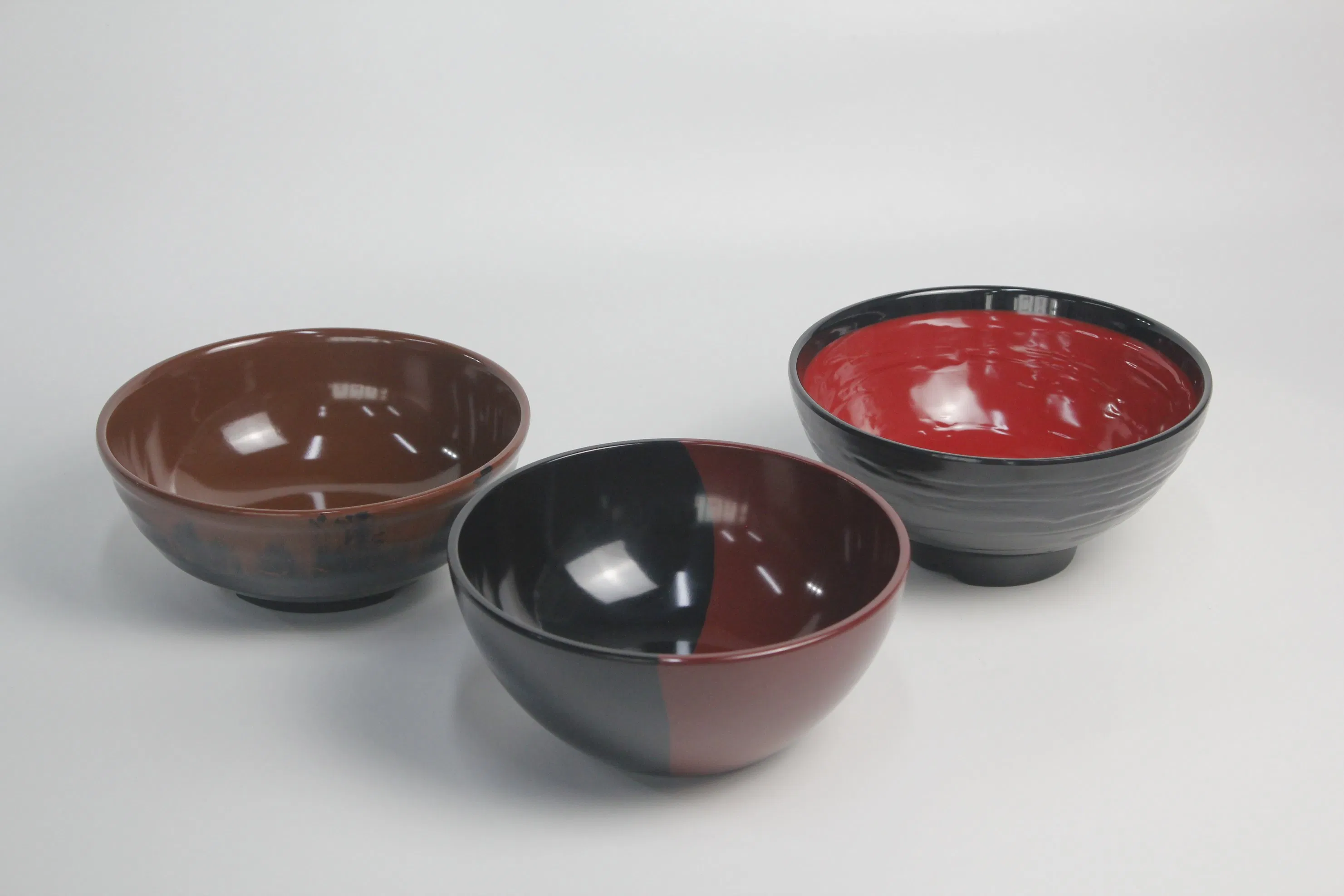Red and Black Melamine Bowl Ramen Bowl Vietnamese Noodle Bowl Restaurant Bowl