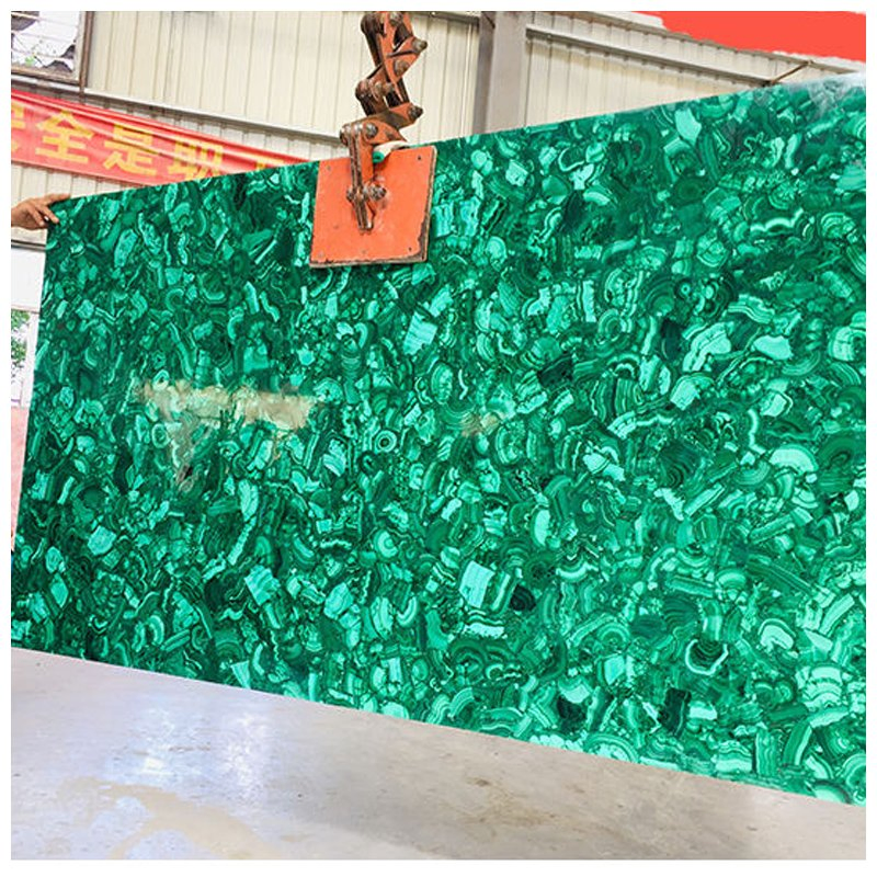 Luxury Brazilian Green Malachite Gemstone Slabs for Tables and Countertops