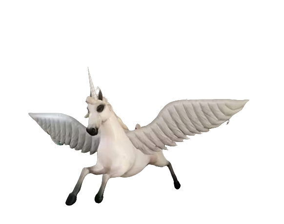 Large Inflatable White Horse Mascot with Flying Wings