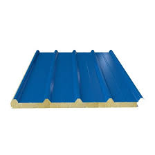 Color Steel Rock Wool Sandwich Board for Roof Thermal Insulation 950mm 1150mm