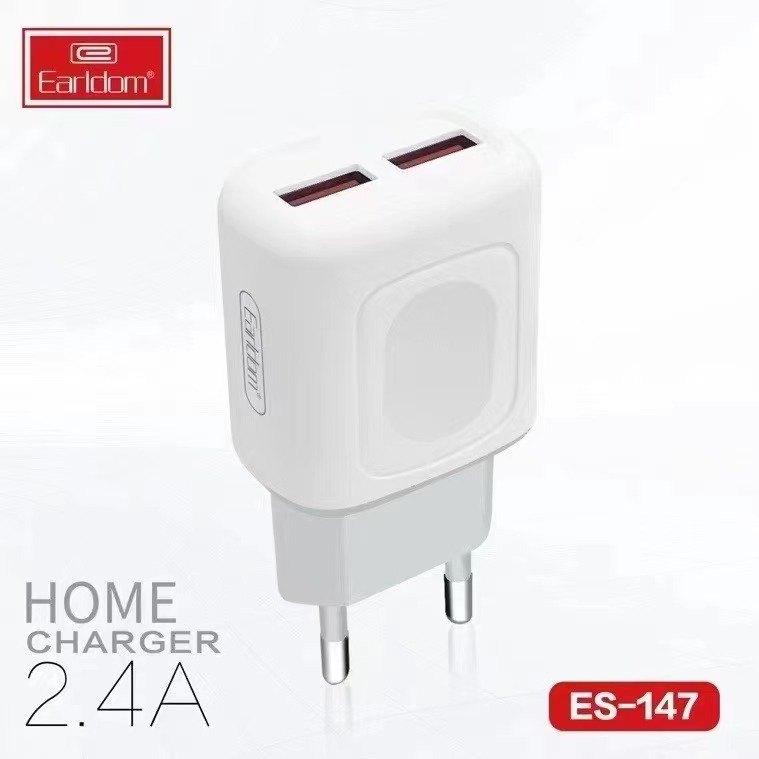 Earldom Original Mobile Phone USB Charger 2.4A Travel Adapter