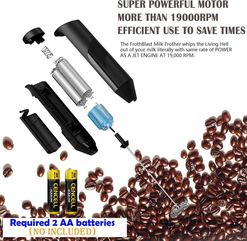 Wholesale Electrical Milk Frother Handheld Automatic Stainless Steel Eco-Friendly Custom Logo