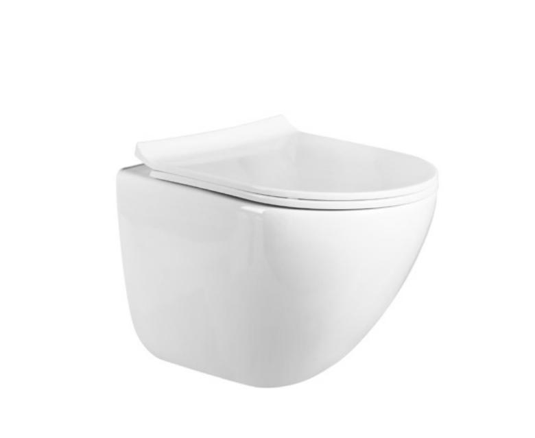 Rimless Wall Hanging Wc Toilet with Concealed Cistern Tank