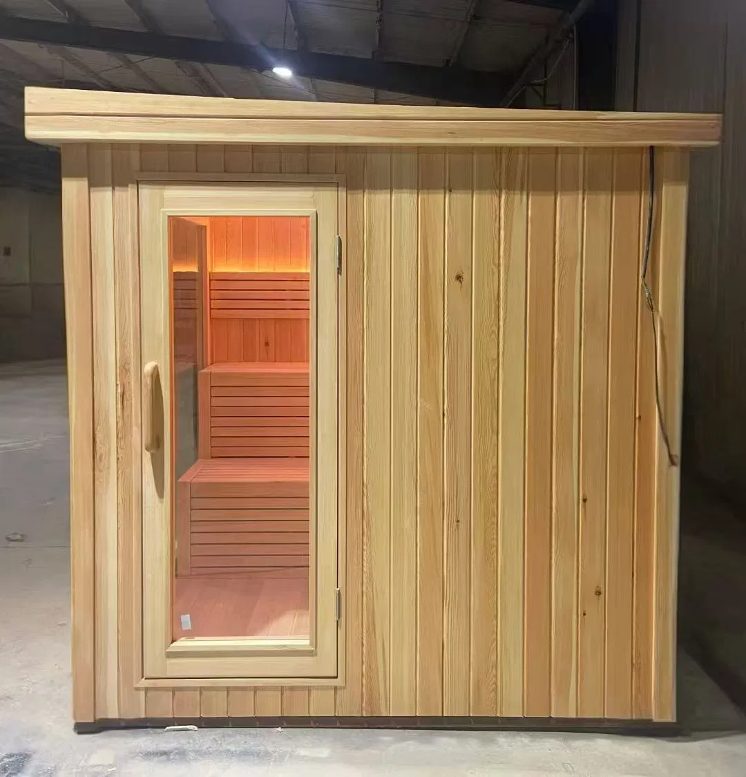 Классическая уличная квадратная сауна для семьи