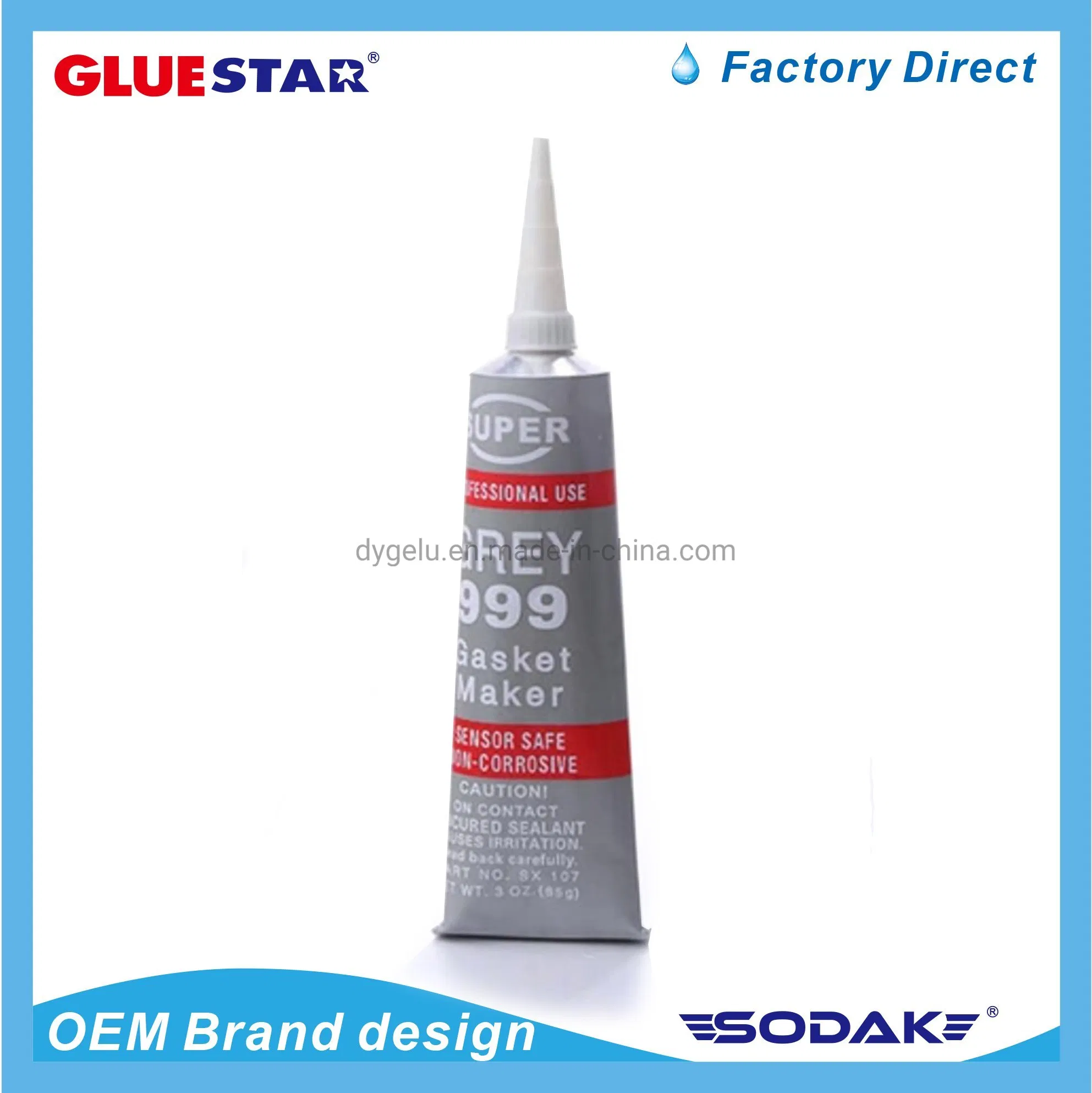 High-Temper Waterproof Fireproof RTV Silicone Sealant Gasket Maker Liquid RTV Silicone