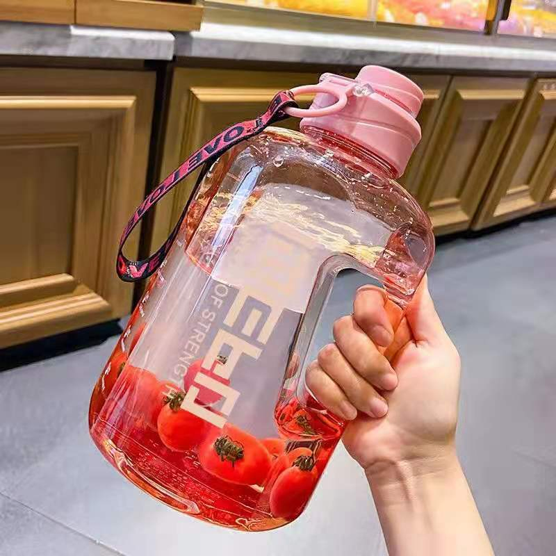 2.2L Large Clear Sport Water Bottle Big Capacity Leakproof Container BPA Free