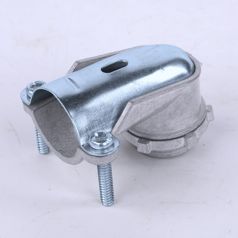 Flexible Conduit 90 Degree Zinc Squeeze Connector