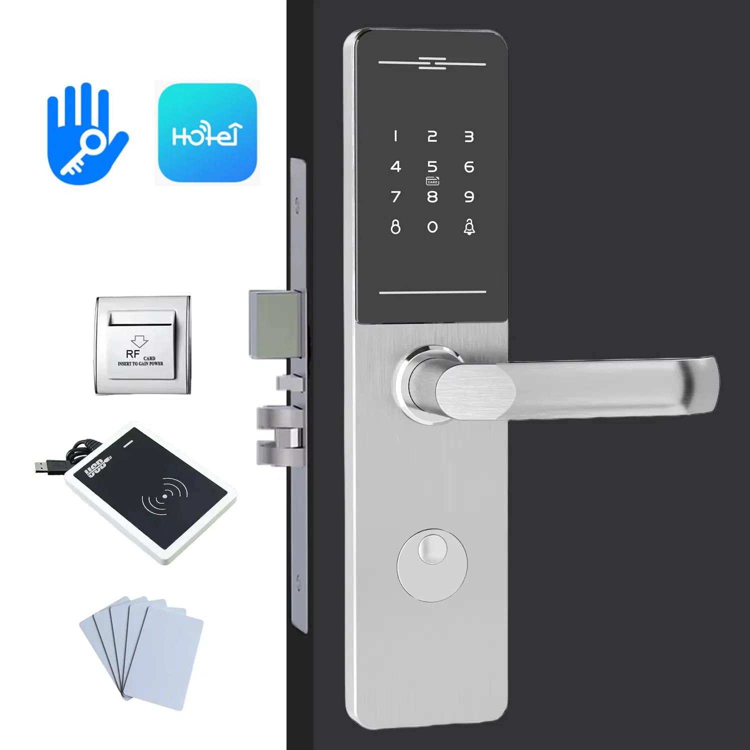 304 Stainless Steel Ttlock APP Bluetooth Password IC Card Hotel Lock