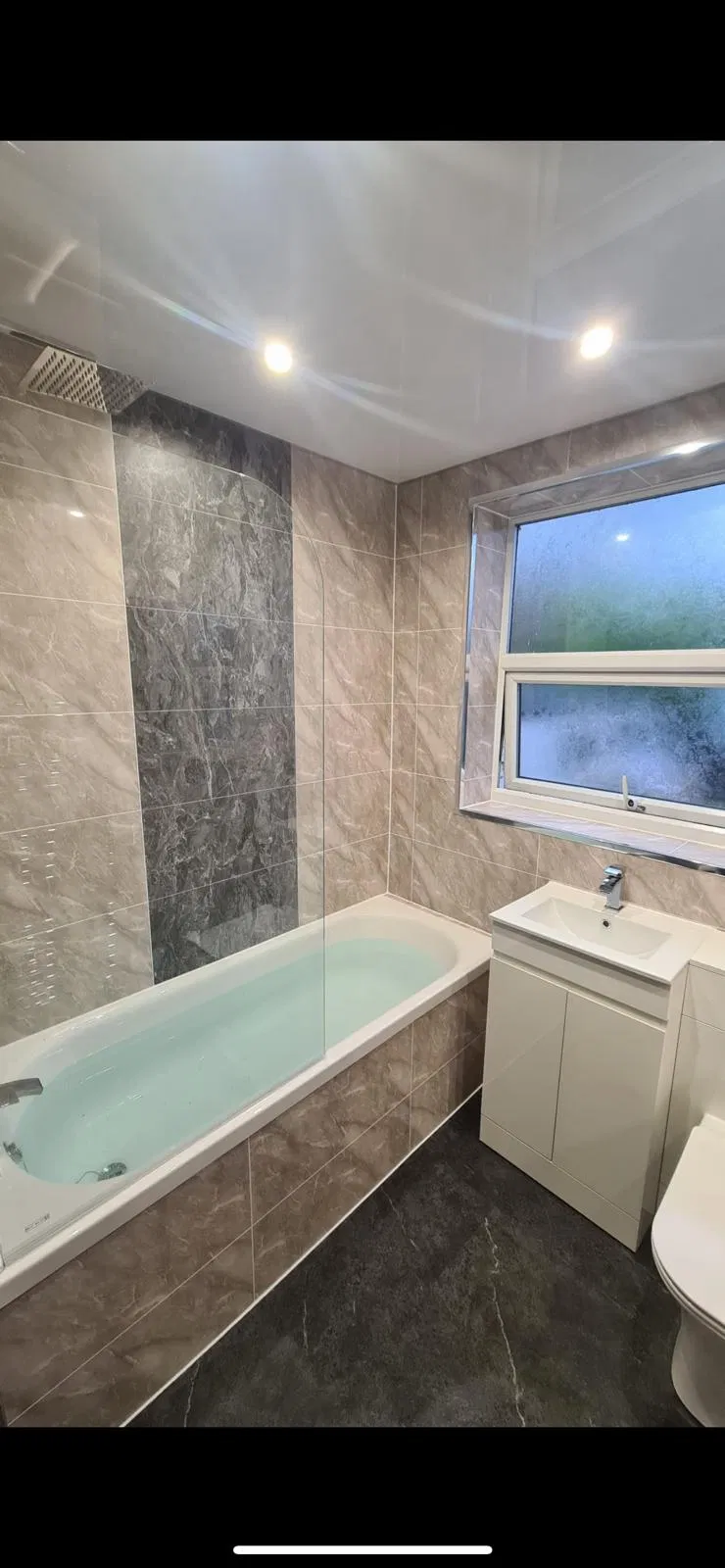 600mm Wide Tile Effect PVC Wall Panel Bathroom Decoration UK Market