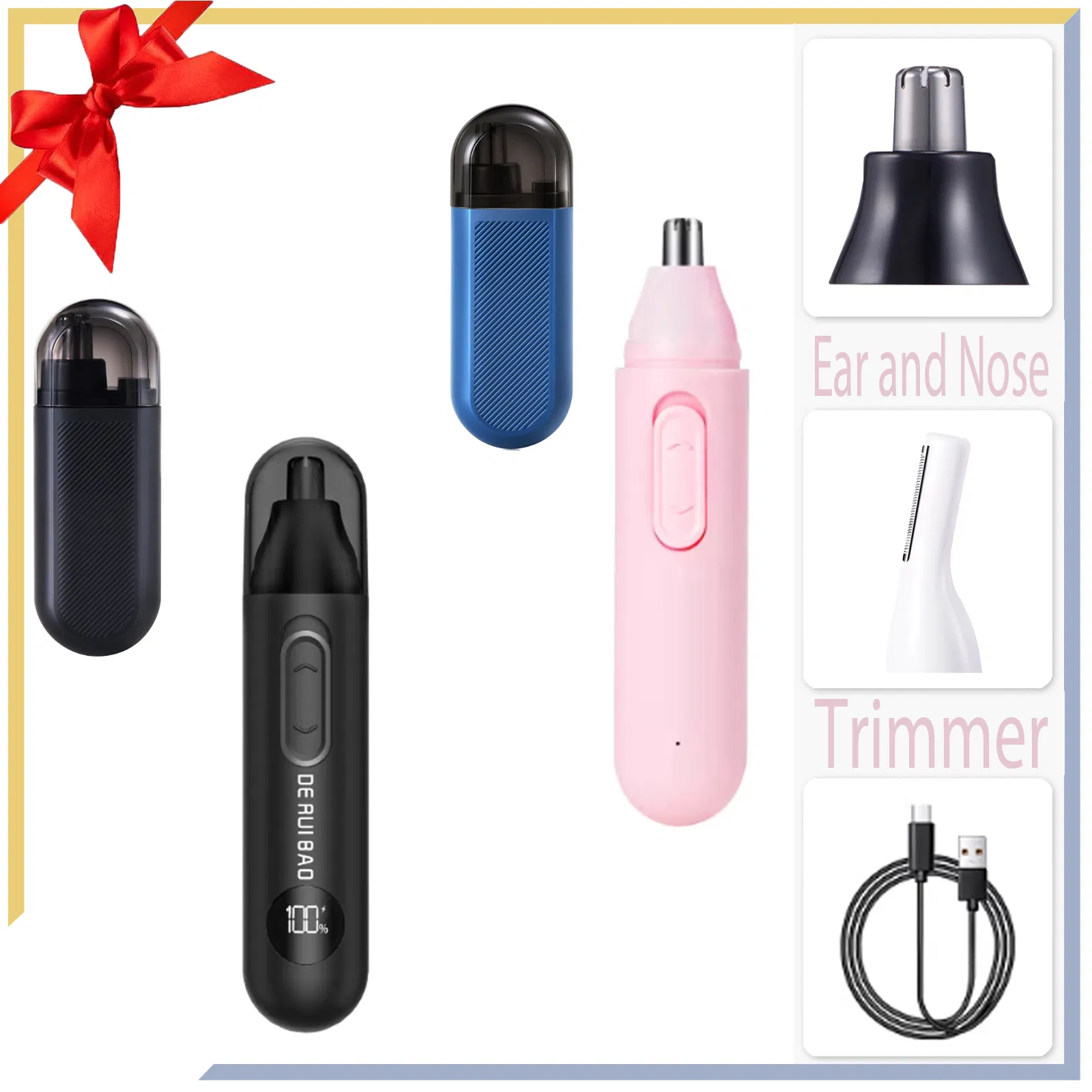 Visible Power Status Travel Friendly Nose Hair Trimmer
