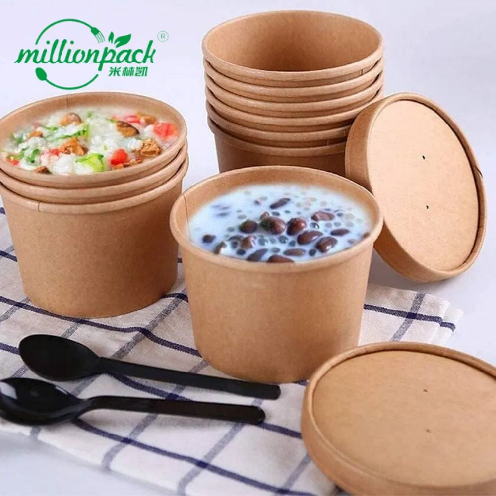 Leak-Proof Paper Soup Cup with Vented Lid for Hot Soups