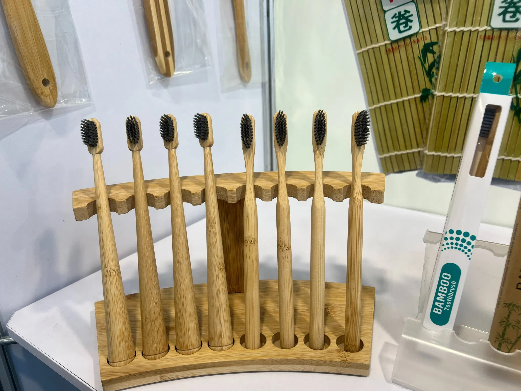 Bamboo Toothbrushes BPA Free Soft Travel Toothbrush Natural Charcoal Toothbrush