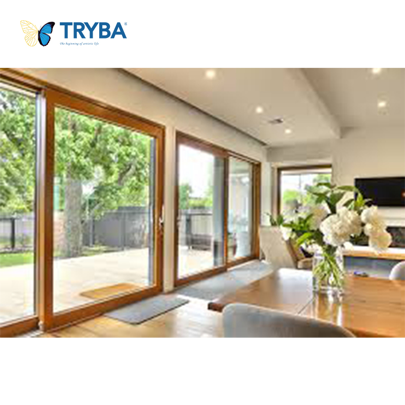 Double Entrance Gate Security Exterior Design Balcony Kitchen Glass PVC UPVC Folding Sliding Door