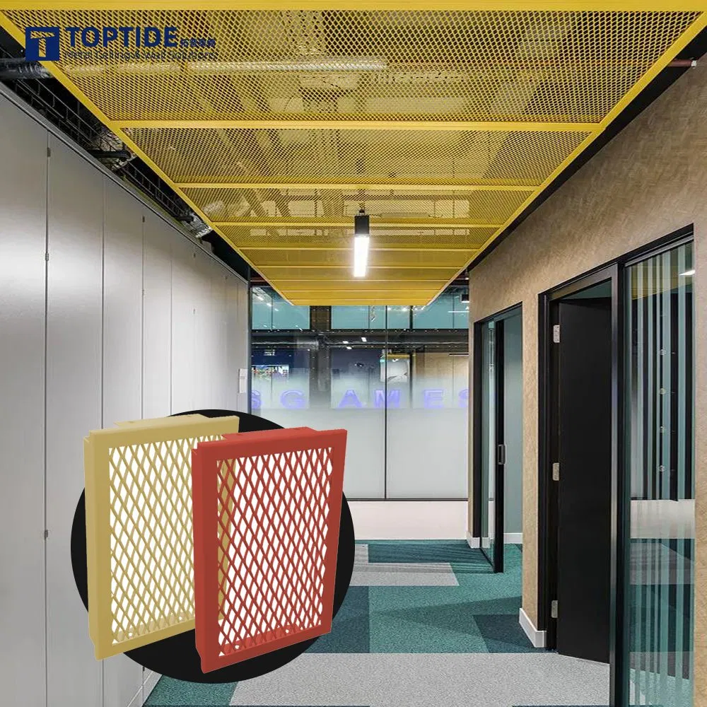 Framed Suspended Metal Aluminium Galvanized Steel Lay in Mesh Ceiling Panel