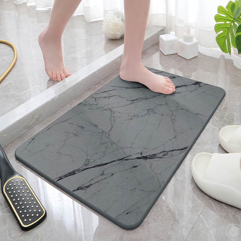 Marble Design Luxury Quickly Absorption Water Fast Drying Diatomite Stone Bath Mat