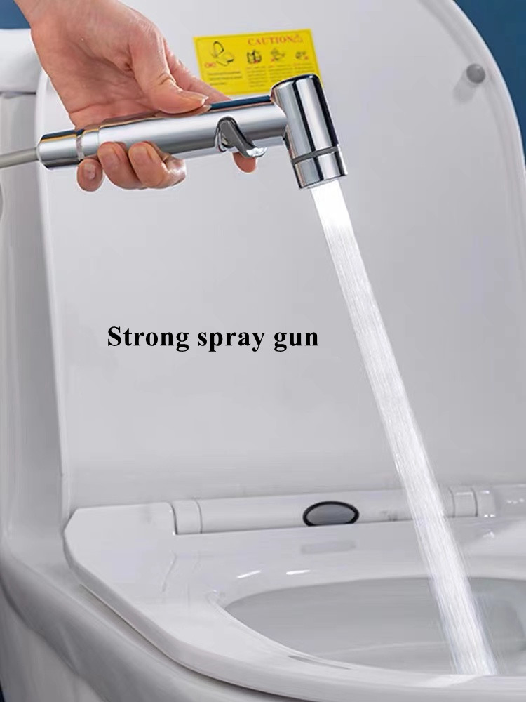 Brass Bidet Faucet Shattaf Set Bathroom Brushed Handheld Toilet Sprayer Bidet Set