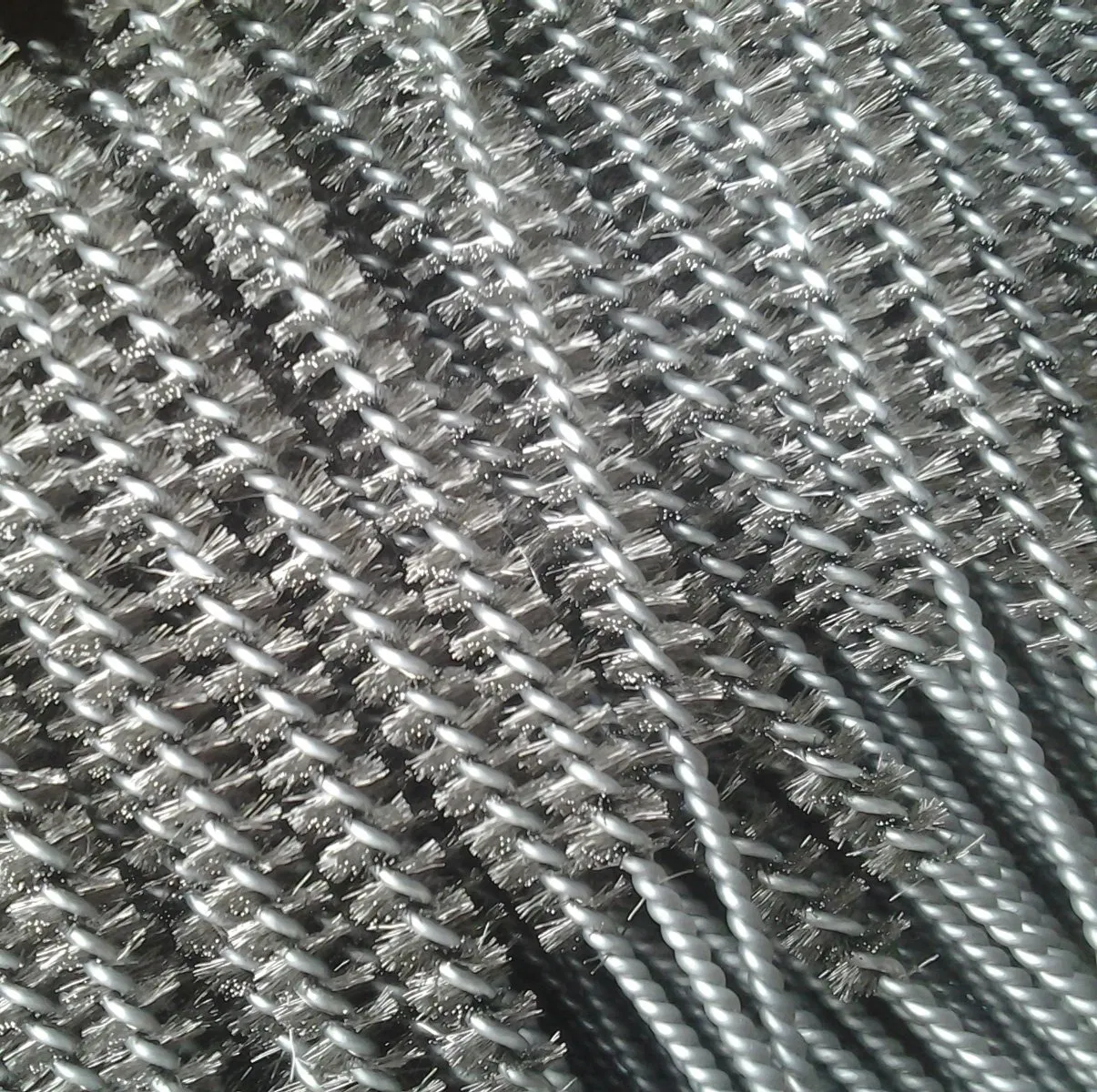 Black Plastic Nylon Wire Cleaning Tube Brushes with Steel Handle