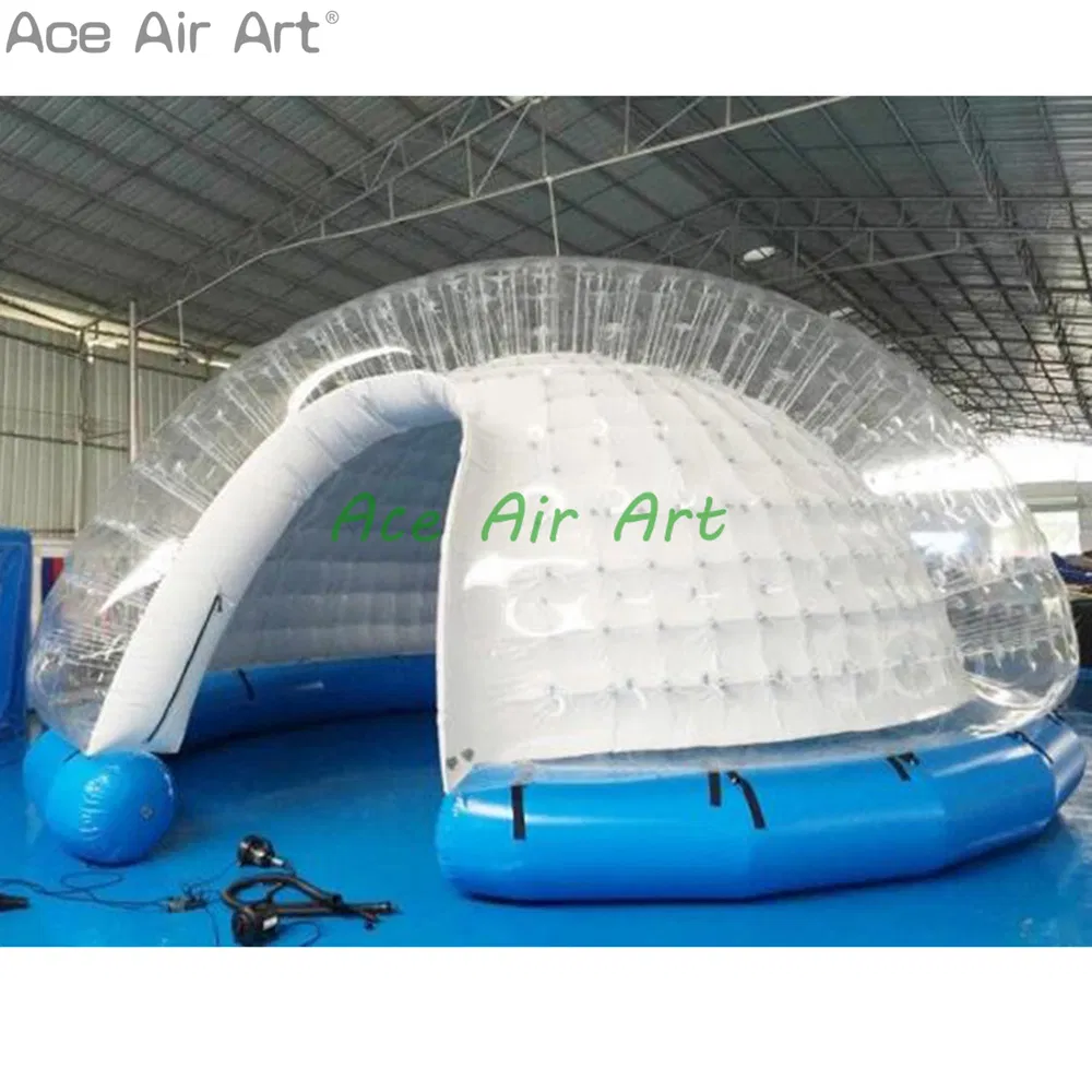 Party PVC Inflatable Clear Tent Event Airtight Inflatable Dome House Large Transparent Tent for Outdoor Camping with an Air Pump