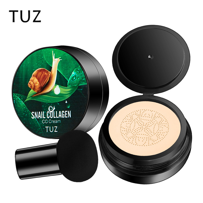 Tuz Snail Collagen Cc Cream Mushroom Head Air Cushion Bb Cream Foundation Concealer Skin