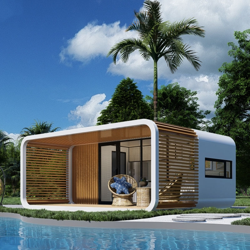 Apple Cabin Pod Tiny Home with Steel Frame Structure Ready to Ship Commercial Space Office Use Prefabricated House