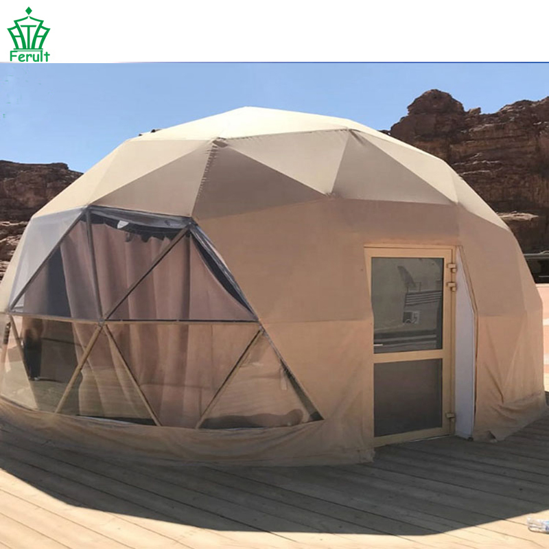 Waterproof 850g/Sqm 8m Steel Dome House Camping Tents for 2-4 People Glamping