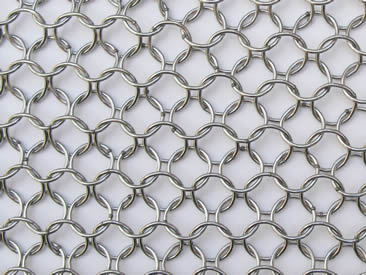 Durable Brass Finish Architectural Ring Mesh for Stylish Interiors