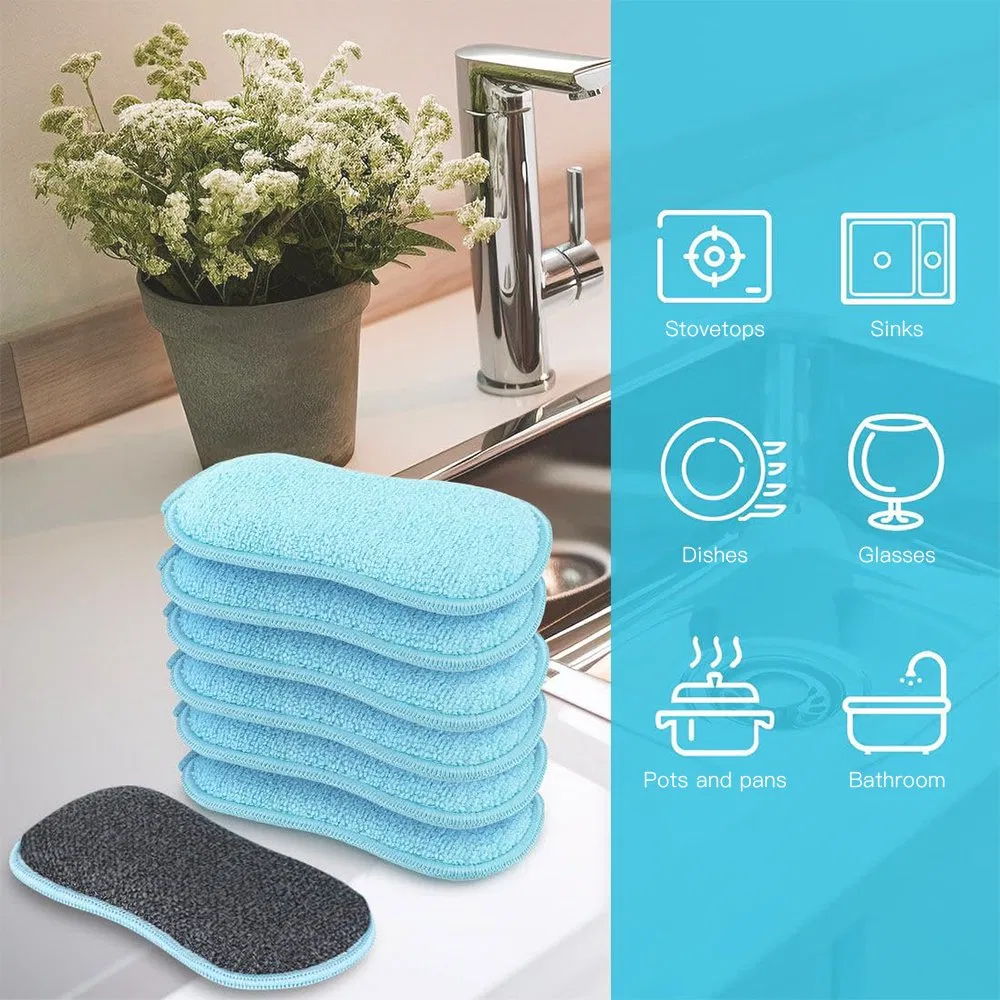 Custom Reusable Dishwashing Soap Sponge Set Cleaning Tool Kitchen Sponge