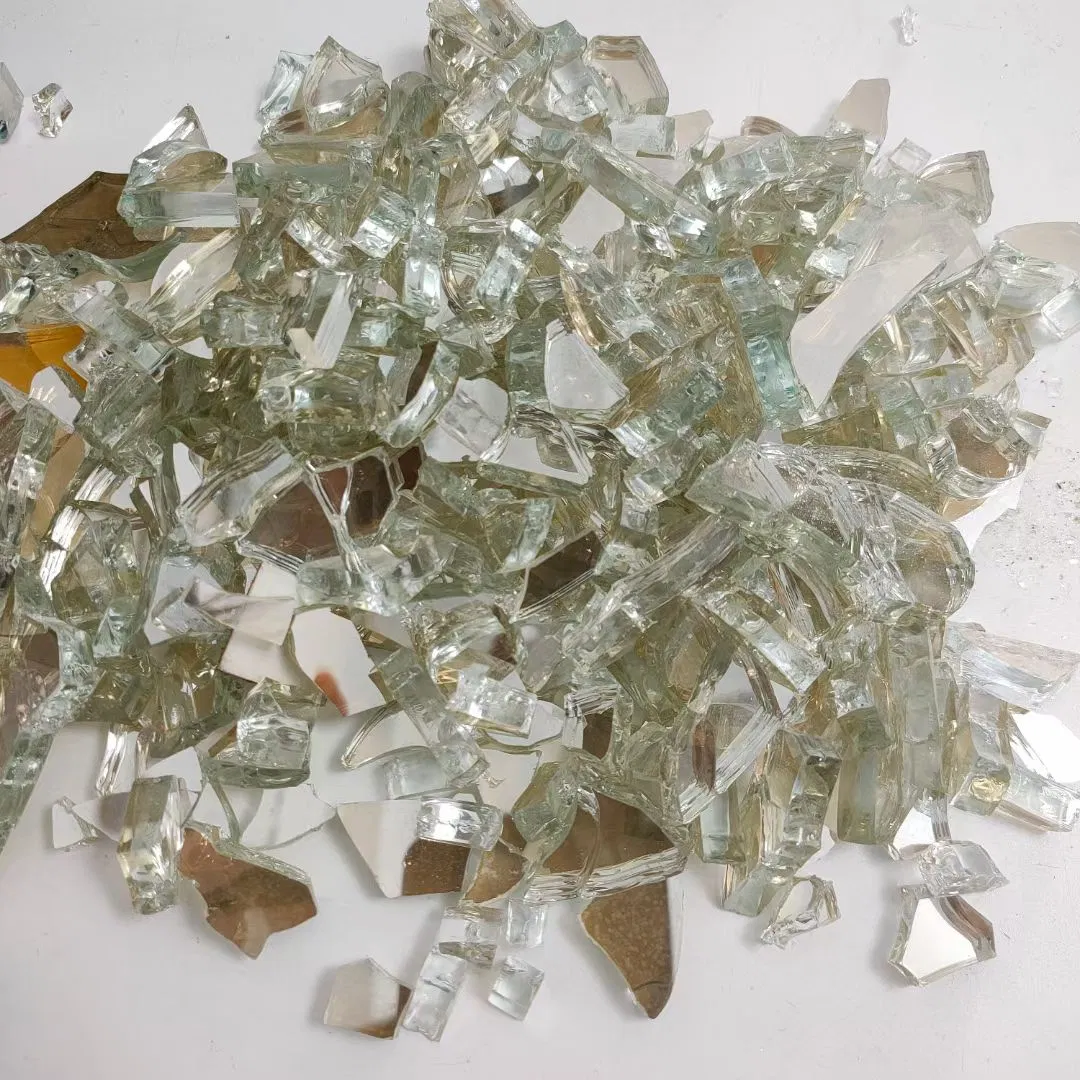 1/2" Cobalt Blue Reflective Fire Glass Chips Crushed Tempered Glass