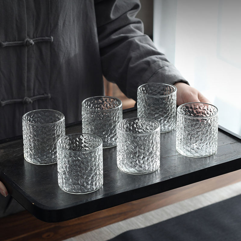 70ml Transparent Pattern Wine Glass Cup Tea Cup Drinking Glass