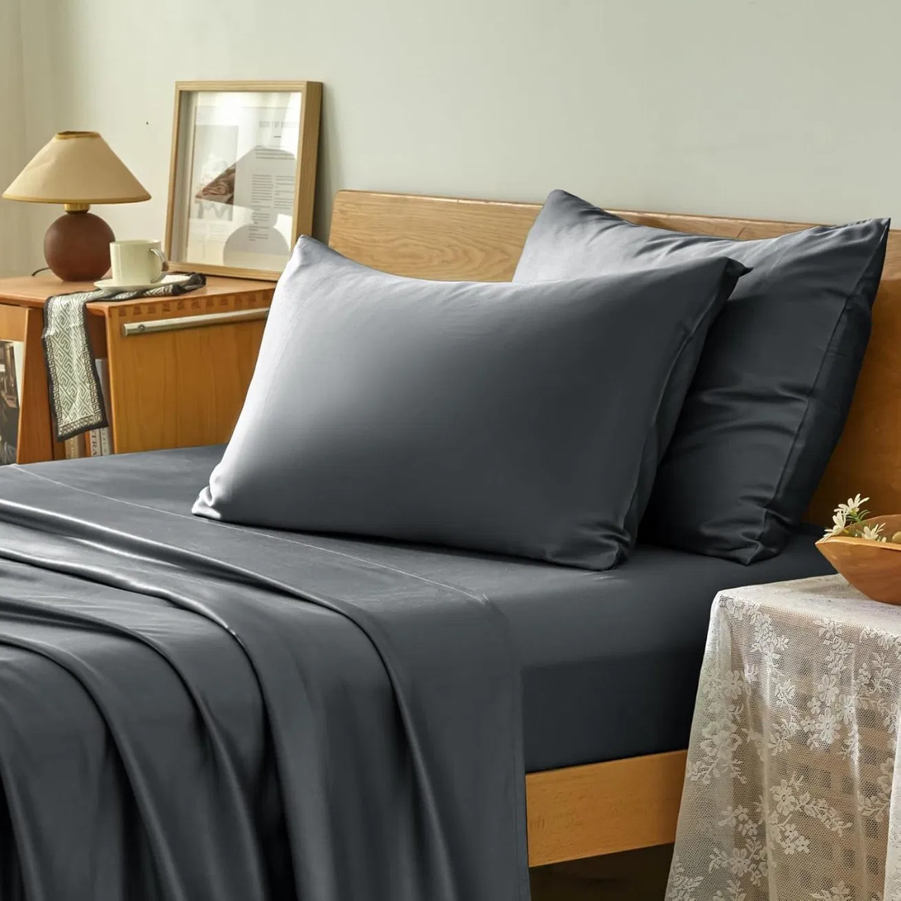 100% Bamboo Fiber Satin Envelope Pillow Case Satin Pillow Cover Silky Smooth Hotel Home Textile Bedding Pillowcase