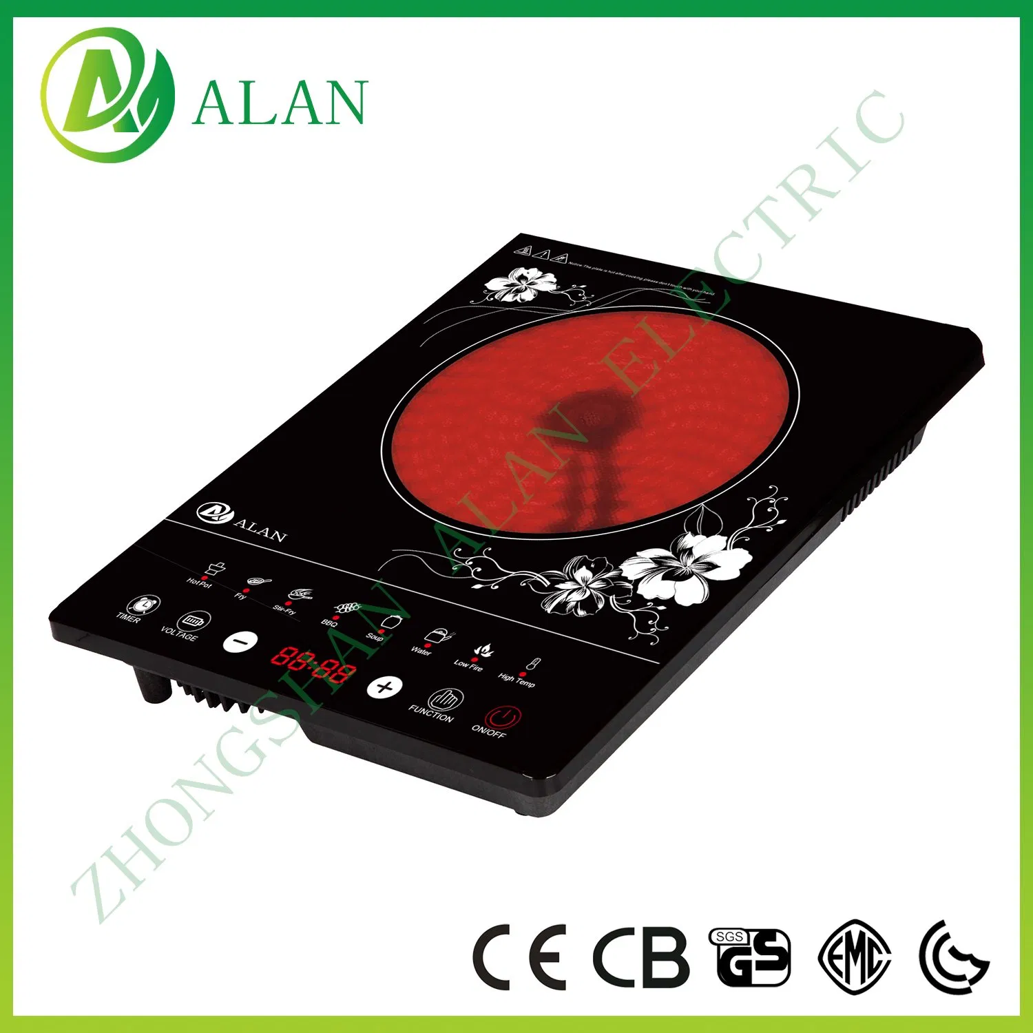 Knob Touch Control CB CE EMC G-Mark Infrared Cooker Hilight Cooker 2200W with Stainless Steel Body