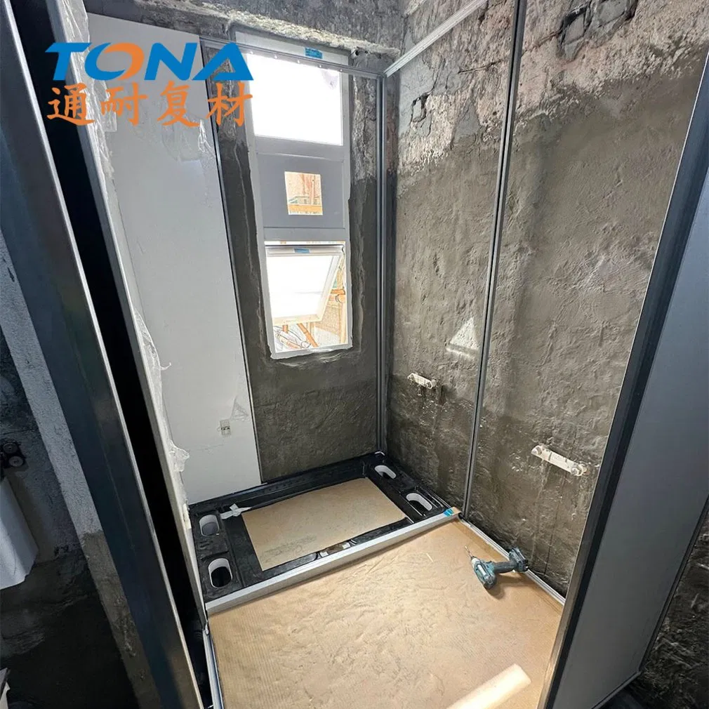 Modern Prefab SMC Bathroom with Compact Layout for Small Residential Unit Installations