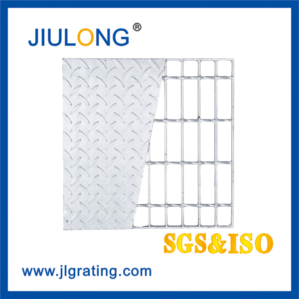 Hot DIP Galvanized Compound Bar Steel Grating with Checkered Plate for Catwalk