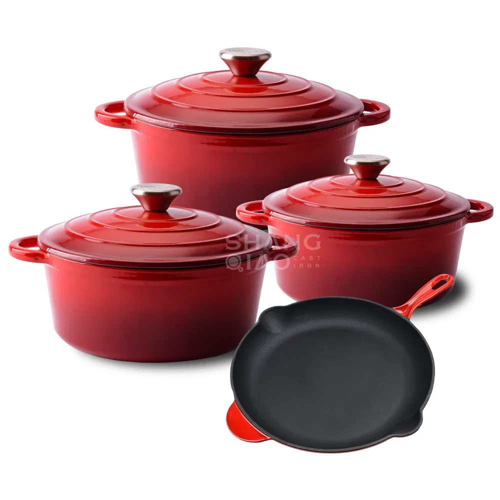 Чугунная жаровня Dutch Oven, 6 предметов, предварительная прокалка