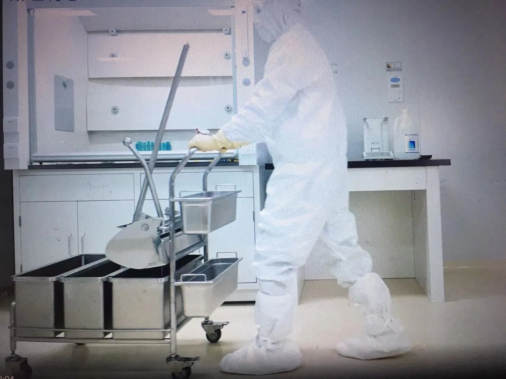 Cleanroom Stainless Steel Autoclavable 2 Bucket Trolley