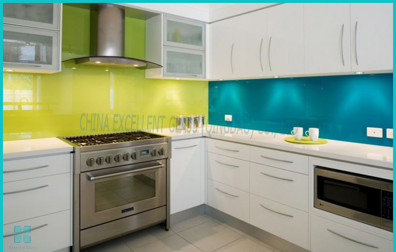 Colorful Back Painted Glass, Colored Back Painted Glass, Painted Glass with Safety Backing for Interior Glazing, Wall Cladding, Cabinets