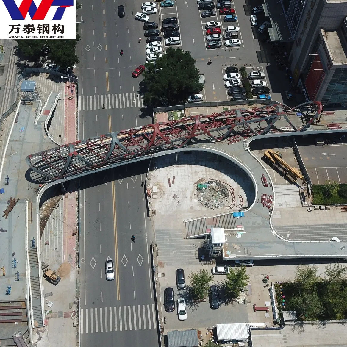 Large Span Prefab Steel Structure Pedestrian Overcrossing/Overpass Bridge