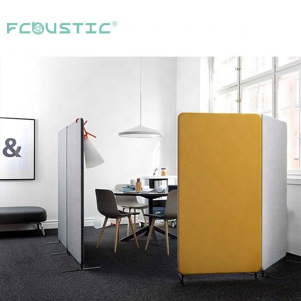 OEM Recyclable Pet Acoustic Office Desk Screen Eco-Friendly Polyester Acoustic Partition Soundproof Pet Acoustic Privacy Panel