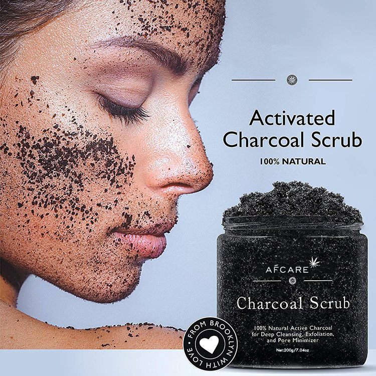 Rivate Label Exfoliating Soften Skin Bamboo Charcoal Exfoliating Scrub