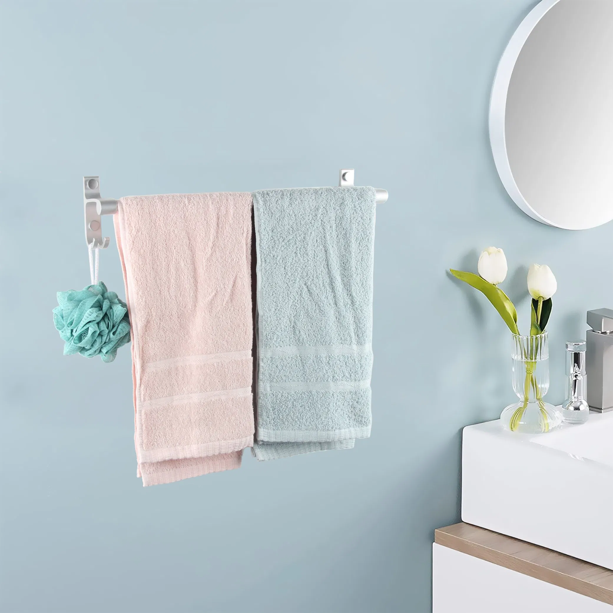 Sanitary Ware Bathroom Accessories Aluminum Towel Bar