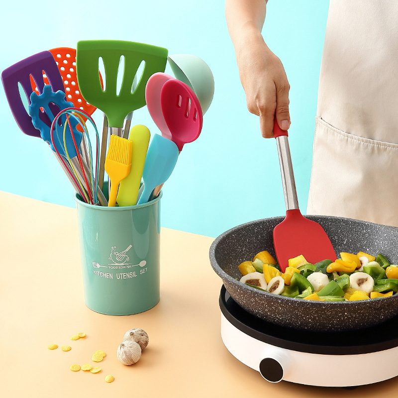 Heat Resistant Silicone 19 Pieces BPA Free Multi-Color Kitchen Utensil