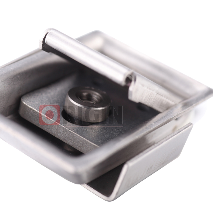 Miniature Stainless Steel Push-to-Close Non-Locking Paddle Latch