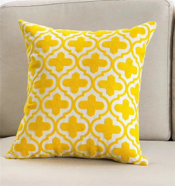 Xinlan Factory Home Sofa Cushion Cover 100%Polyester Classic Embroidery Pillow Case Luxury Throw Pillow Cover