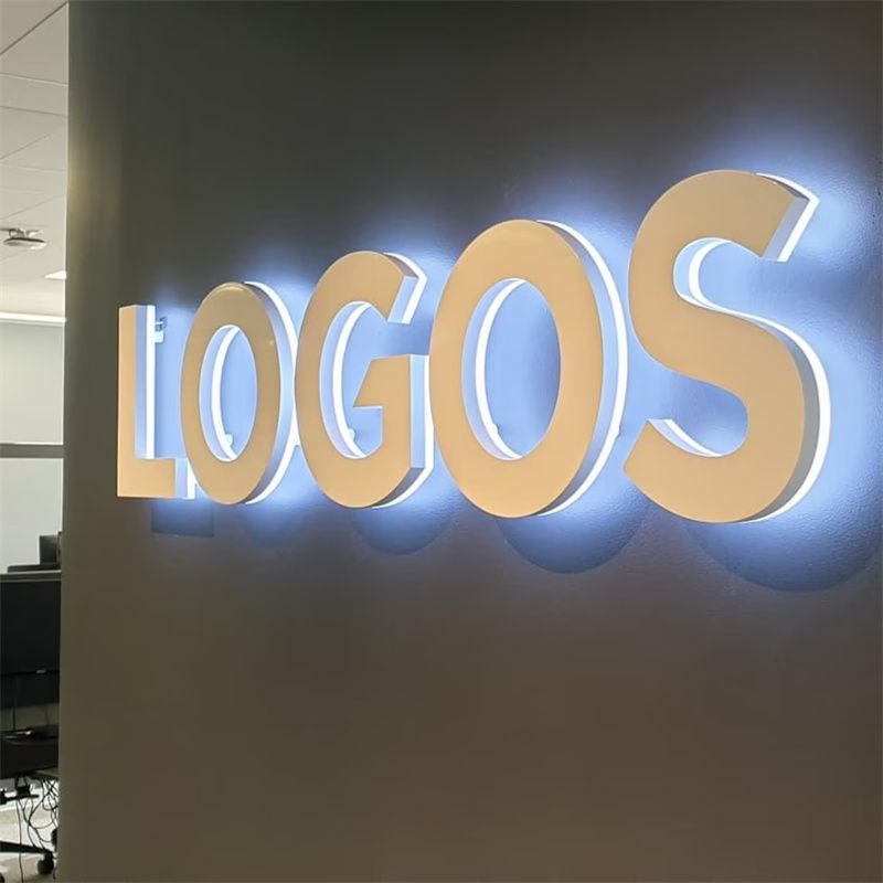 Acrylic Light up Logo Custom 3D Wall Logo Letters Backlit Business Signage