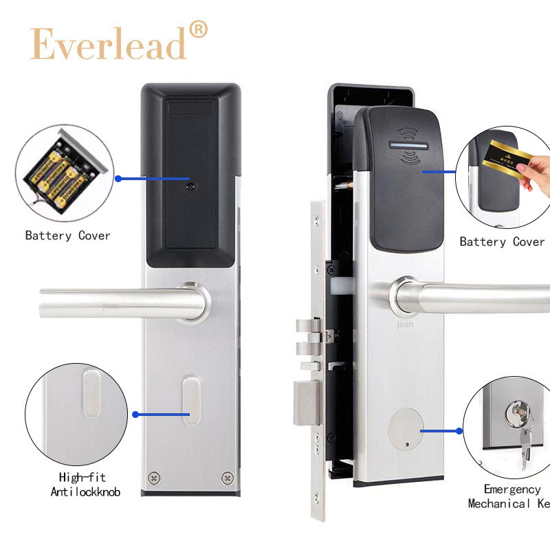Magnetic Card Stainless Steel Keyless Best Price Fireproof Card Reader Anti Theft Hotel Door Lock Lock for Hotel Door Hotel Smart Door Lock Price