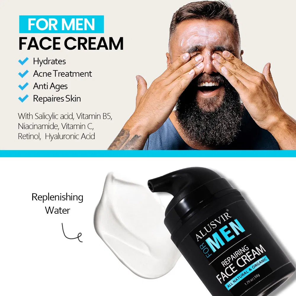 Man Skin Care Set Organic OEM Facial Cleanser Moisturizer Eye Cream Scrub