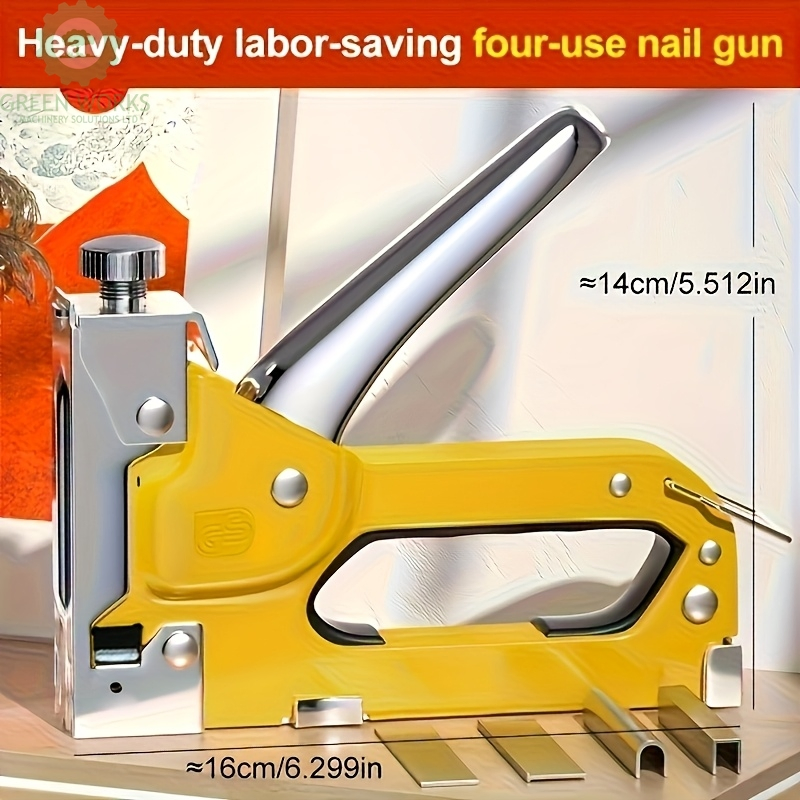 3-in-1 Staple Gun for Woodworking, DIY, Upholstery Manual Brad Nailer with Heavy Duty Manual Stapler Gun