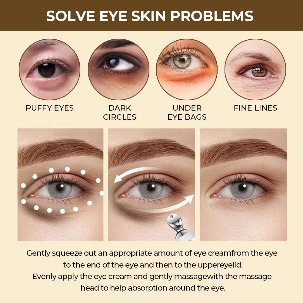 Brightening Anti Aging Removing Dark Circles Puffiness Removal Cream with Applicator