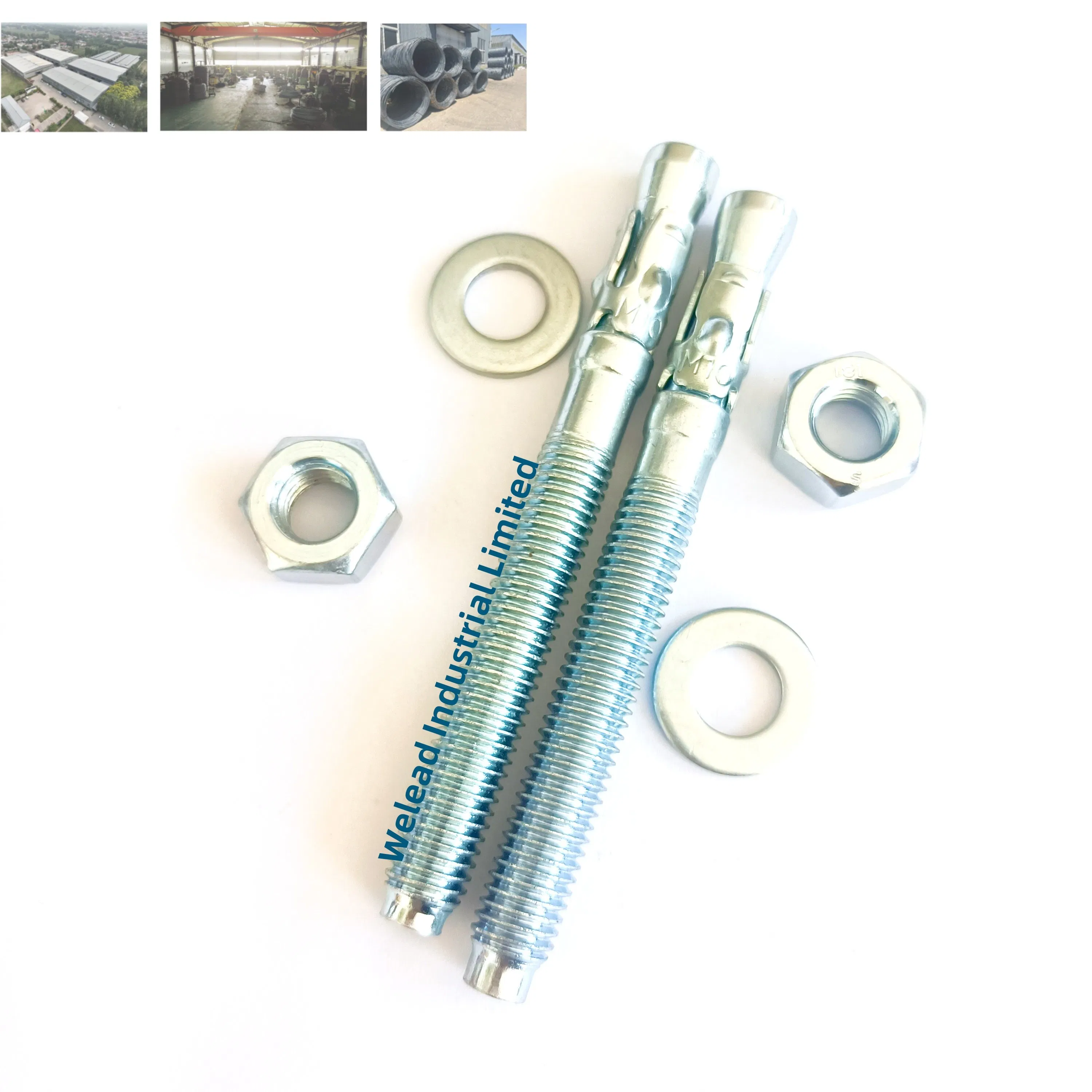 Анкерный клиновой болт M6-M24 для бетона, оцинкованный