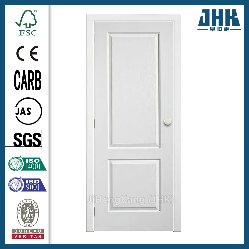 Jhk-001 Solid Core Wooden Interior Smooth White Primer Doors